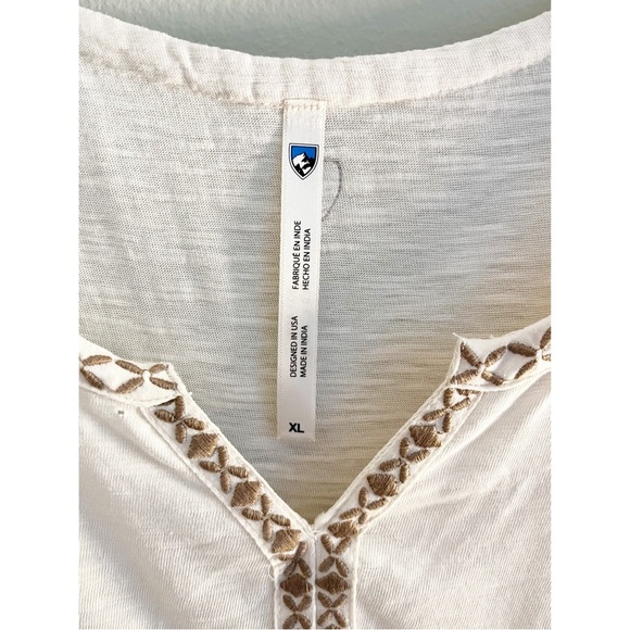 Kuhl Shay light cream color embroidered sleeveless tank XL - Picture 5 of 15